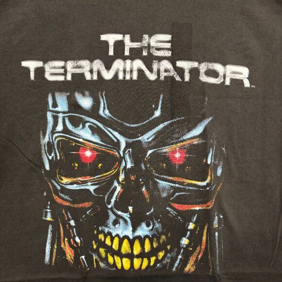 The Terminator Consider Yourself Warned Double Sided Movie Promo T-Shirt Size La - Picture 2 of 5